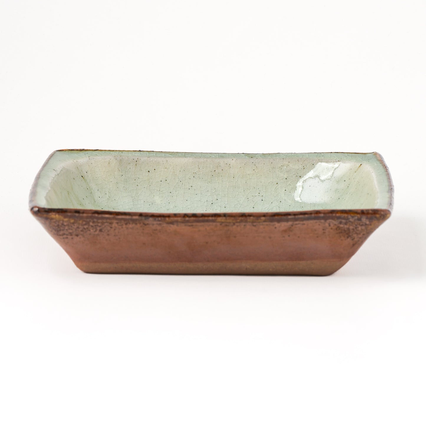 角皿 6寸(約18cm×約18cm) 白掛 B