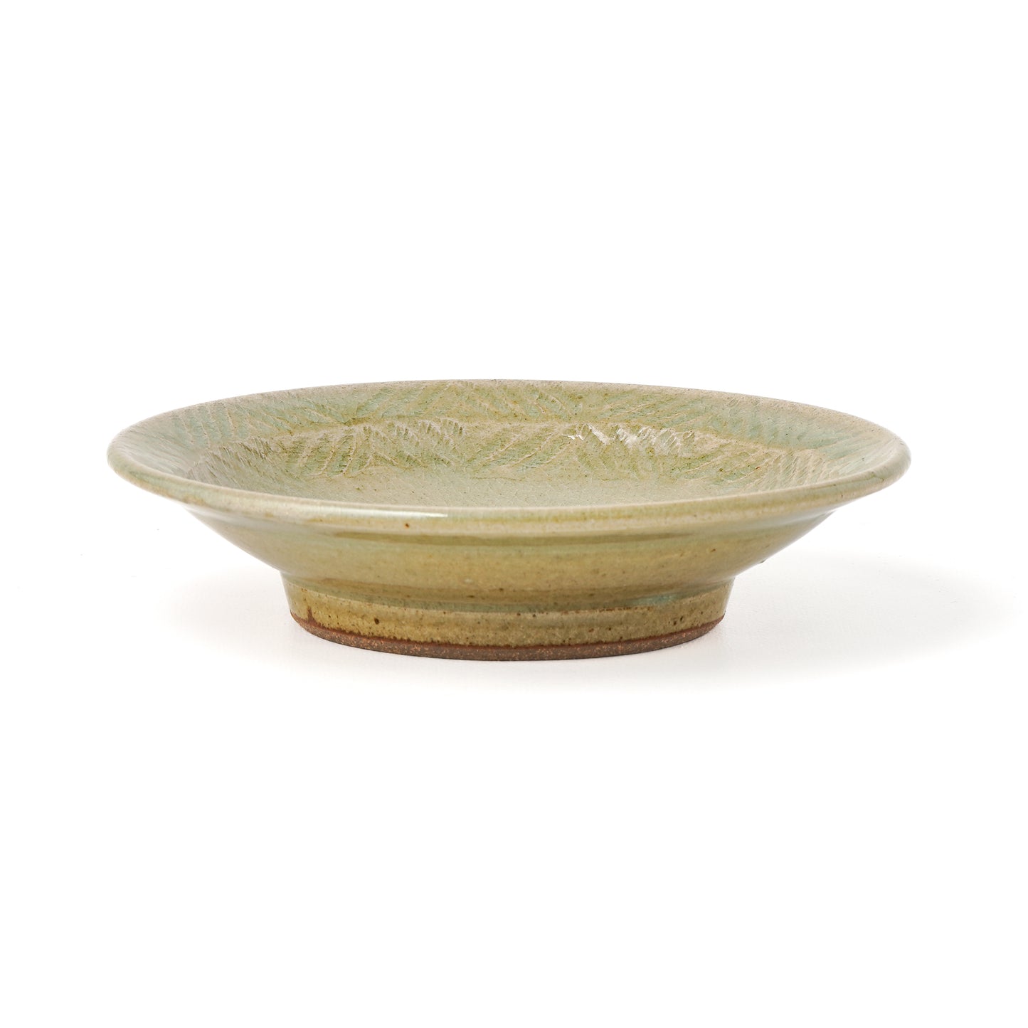 平皿 6寸(約18cm) 縁付 縄紋 灰 B