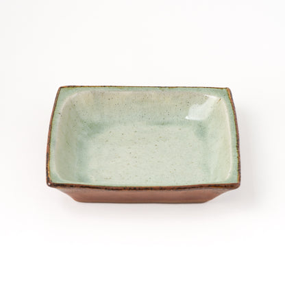 角皿 6寸(約18cm×約18cm) 白掛 B