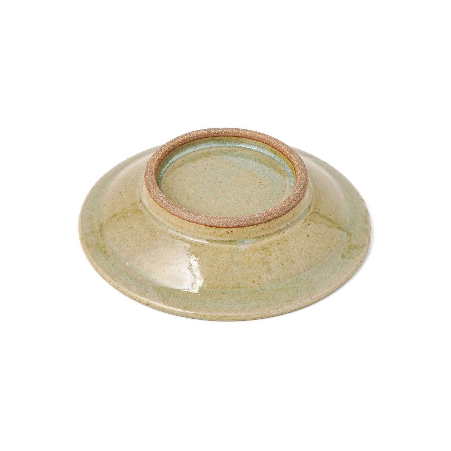 平皿 6寸(約18cm) 縁付 縄紋 灰 B
