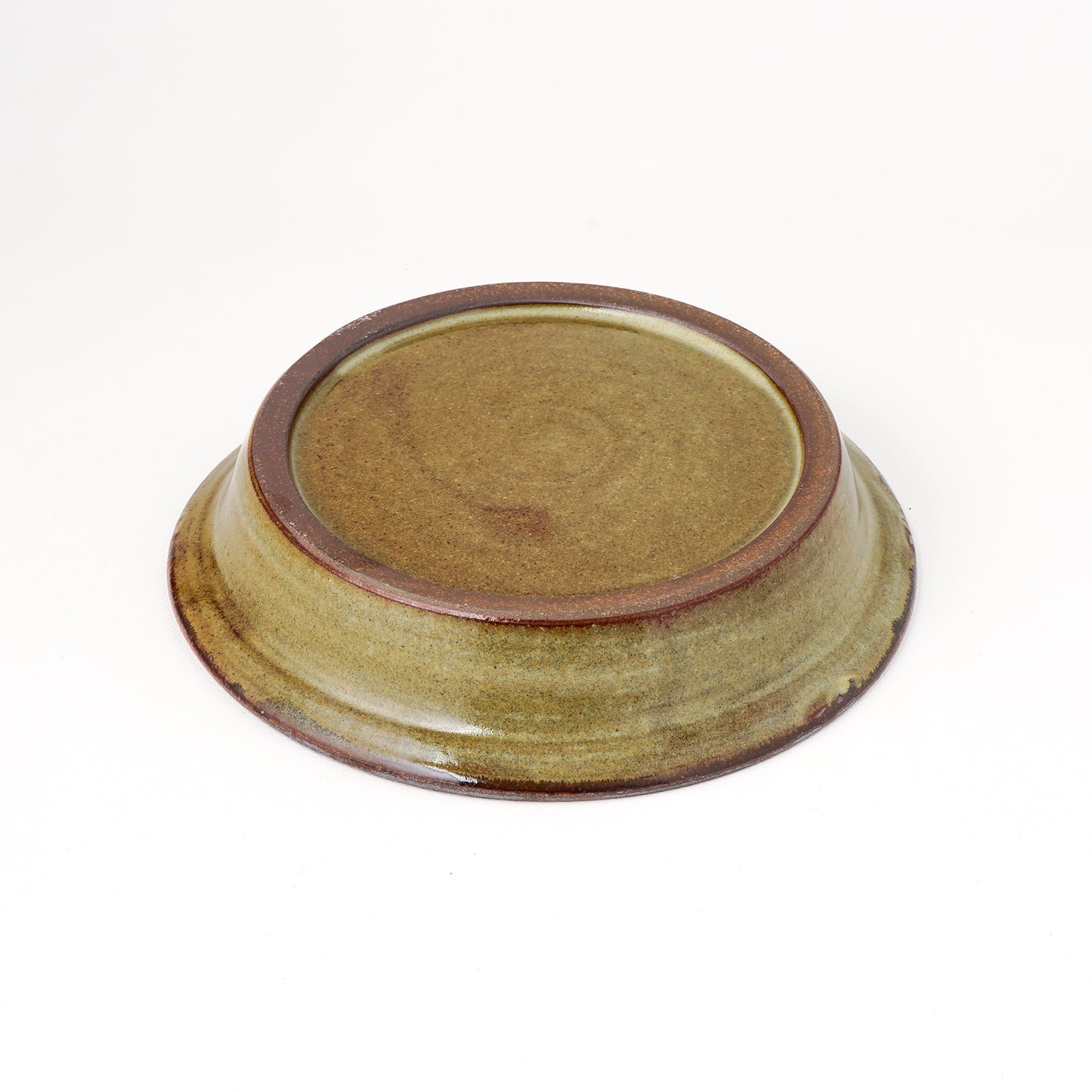 リムプレート 6寸(約18cm) 葉柄 キビ白 B