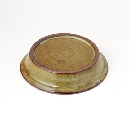 リムプレート 6寸(約18cm) 葉柄 キビ白 B