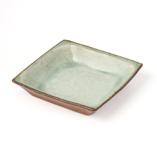 角皿 6寸(約18cm×約18cm) 白掛 B