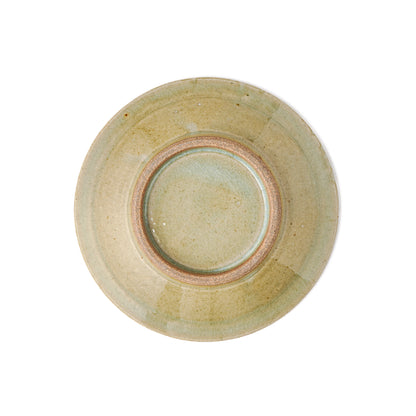 平皿 6寸(約18cm) 縁付 縄紋 灰 B