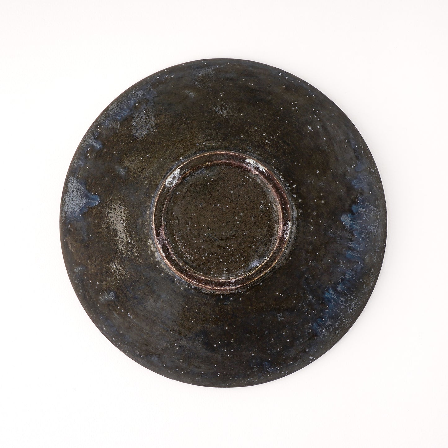 鉢 6寸(約18cm) 艶消し 青 B