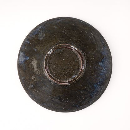 鉢 6寸(約18cm) 艶消し 青 B