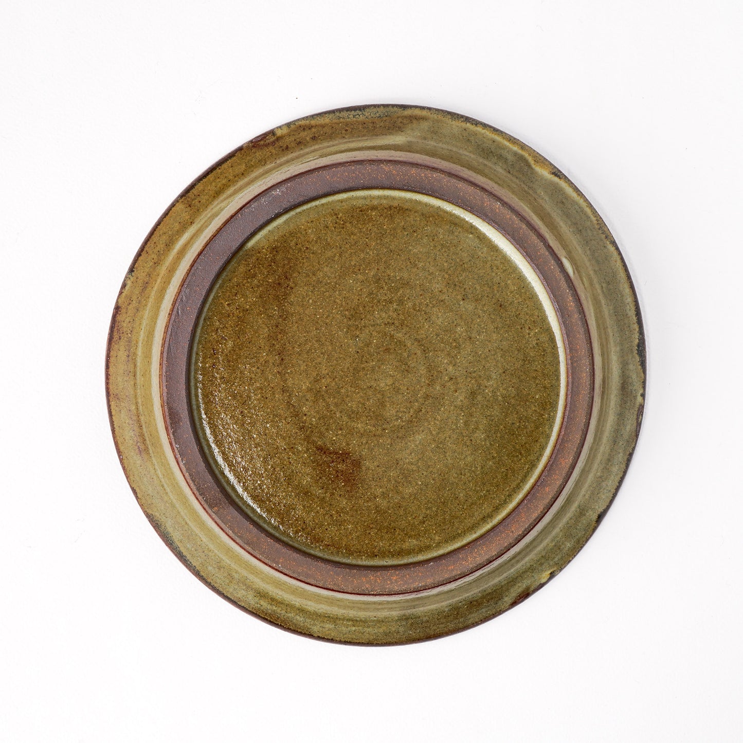 リムプレート 6寸(約18cm) 葉柄 キビ白 B