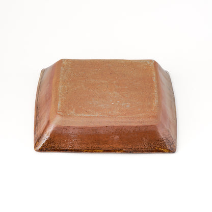 角皿 6寸(約18cm×約18cm) 白掛 B