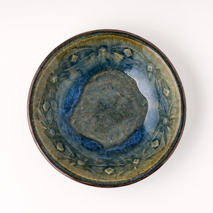 丸鉢 6寸(約18cm) 押紋 呉須 B