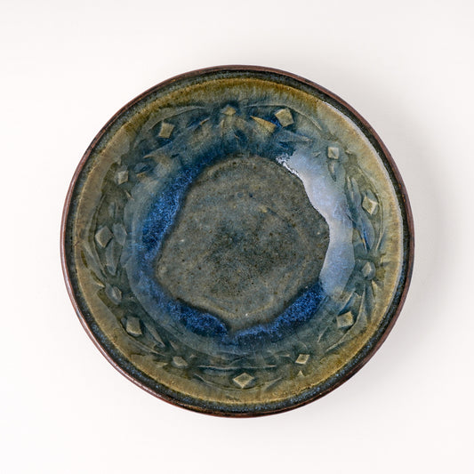 丸鉢 6寸(約18cm) 押紋 呉須 B