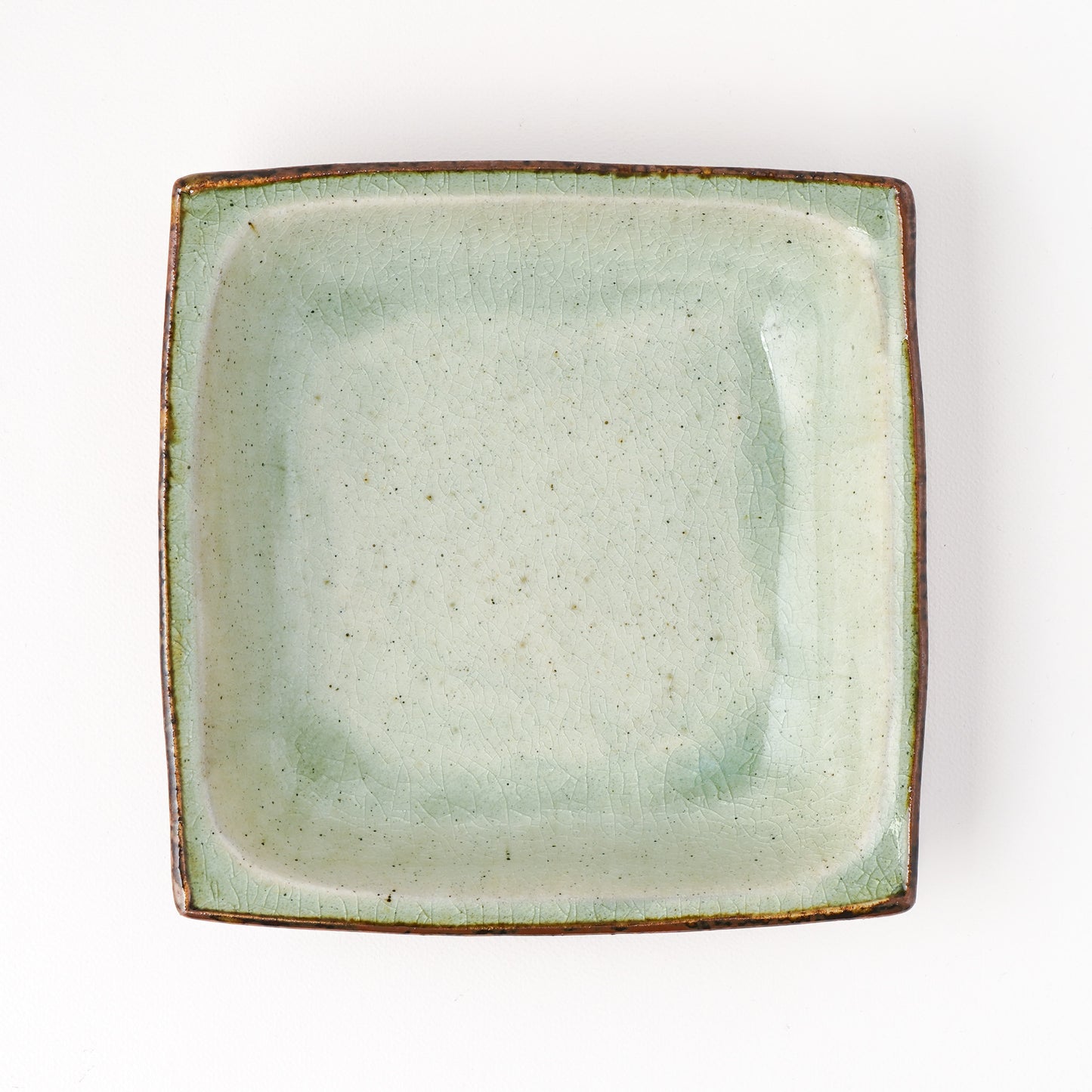 角皿 6寸(約18cm×約18cm) 白掛 B