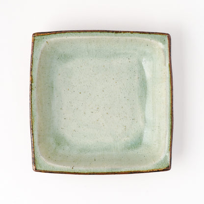 角皿 6寸(約18cm×約18cm) 白掛 B