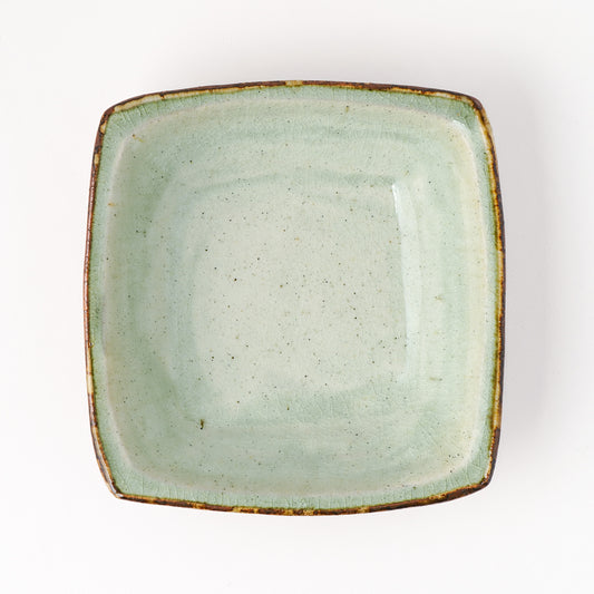 角鉢 6寸(約18cm×約18cm) 白掛 B
