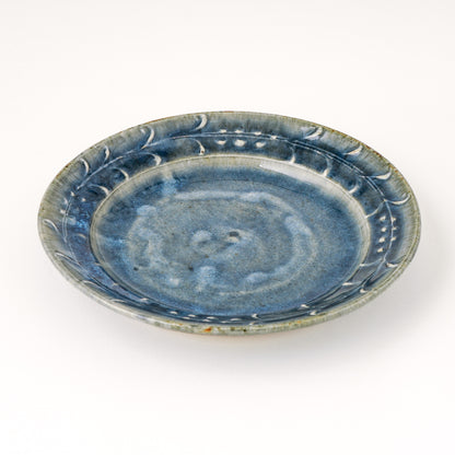 平皿 6寸(約18cm) イッチン 呉須 C