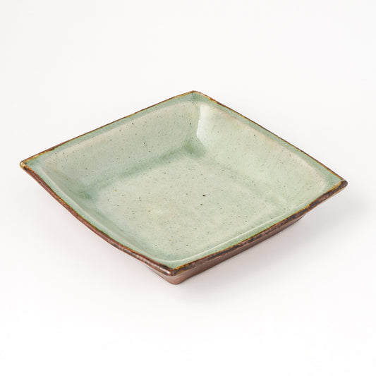 角皿 6寸(約18cm×約18cm) 白掛 C