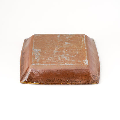角皿 6寸(約18cm×約18cm) 白掛 C