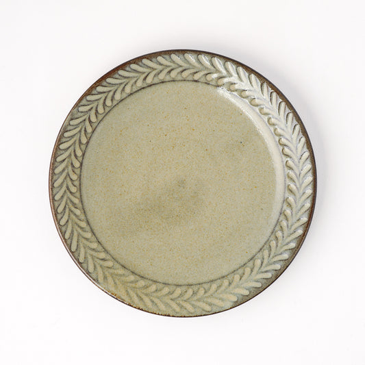 平皿 6寸(約18cm) 葉柄 C