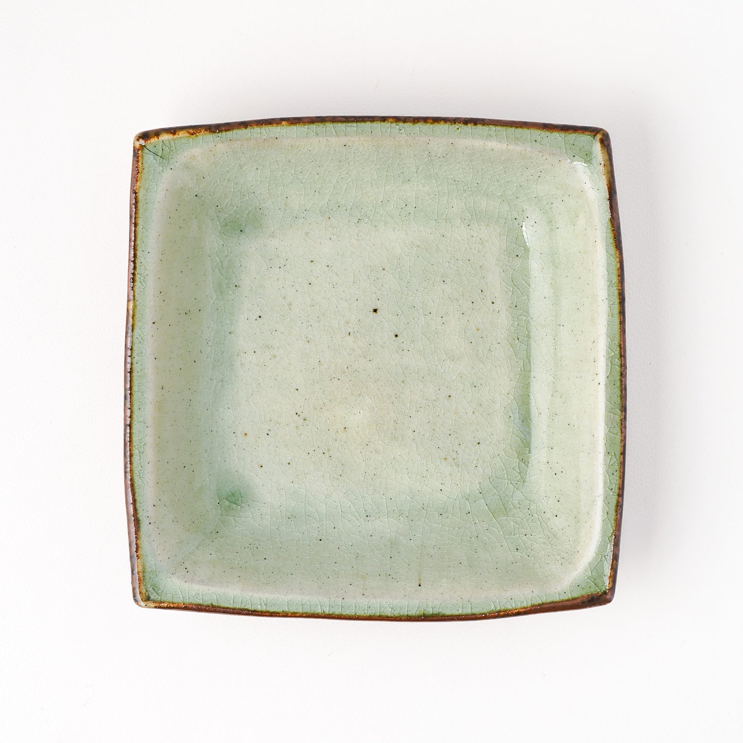 角皿 6寸(約18cm×約18cm) 白掛 C