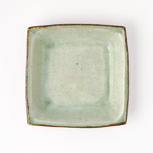 角皿 6寸(約18cm×約18cm) 白掛 C