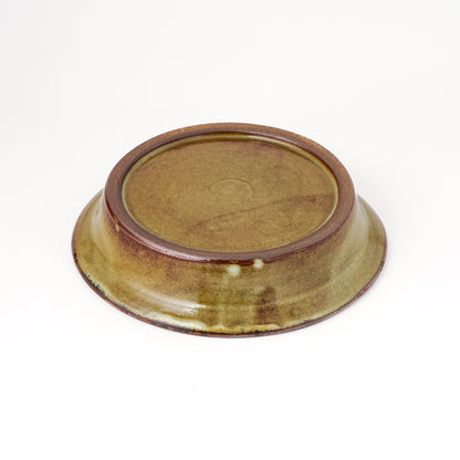 リムプレート 6寸(約18cm) 葉柄 キビ白 D