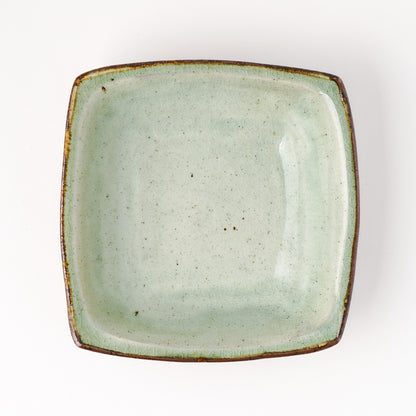 角鉢 6寸(約18cm×約18cm) 白掛 D