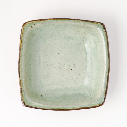 角鉢 6寸(約18cm×約18cm) 白掛 D