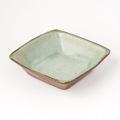 角鉢 6寸(約18cm×約18cm) 白掛 E