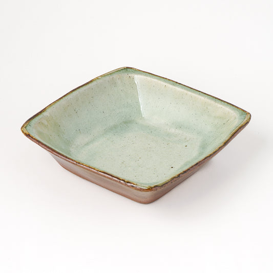角鉢 6寸(約18cm×約18cm) 白掛 E