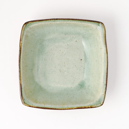 角鉢 6寸(約18cm×約18cm) 白掛 E