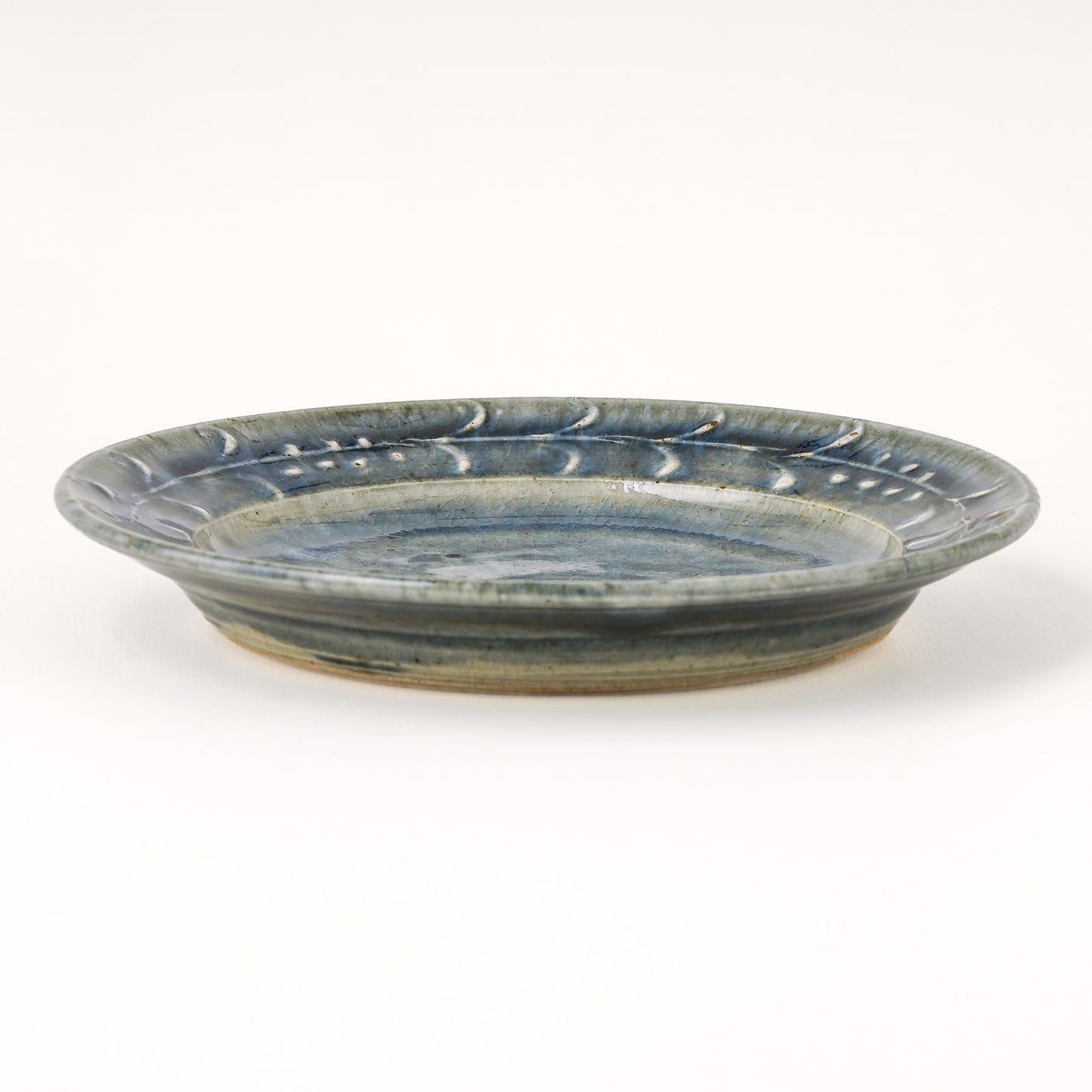 平皿 6寸(約18cm) イッチン 呉須 F