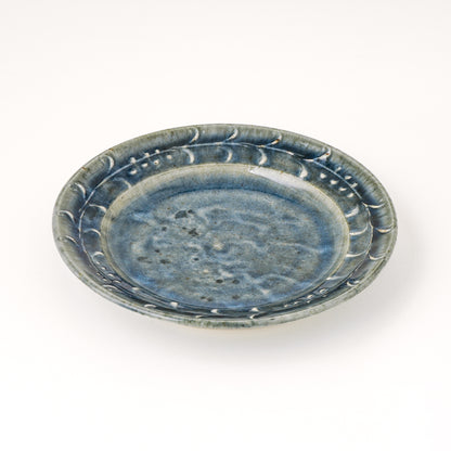 平皿 6寸(約18cm) イッチン 呉須 F