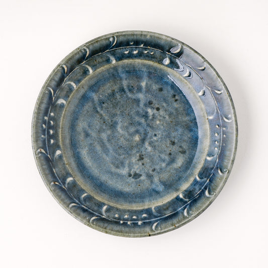 平皿 6寸(約18cm) イッチン 呉須 F