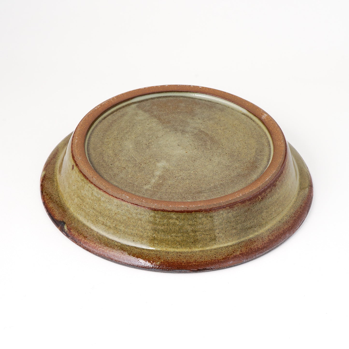 リムプレート 7寸(約21cm) 葉柄 キビ白 A