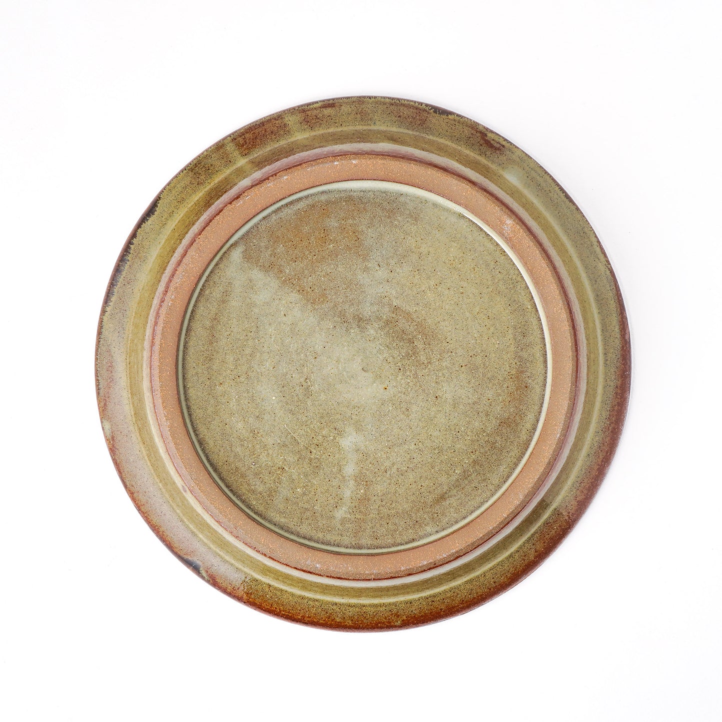 リムプレート 7寸(約21cm) 葉柄 キビ白 A