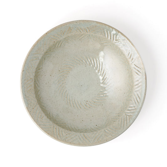 平皿 7寸(約21cm) 縁付 縄紋 並 A