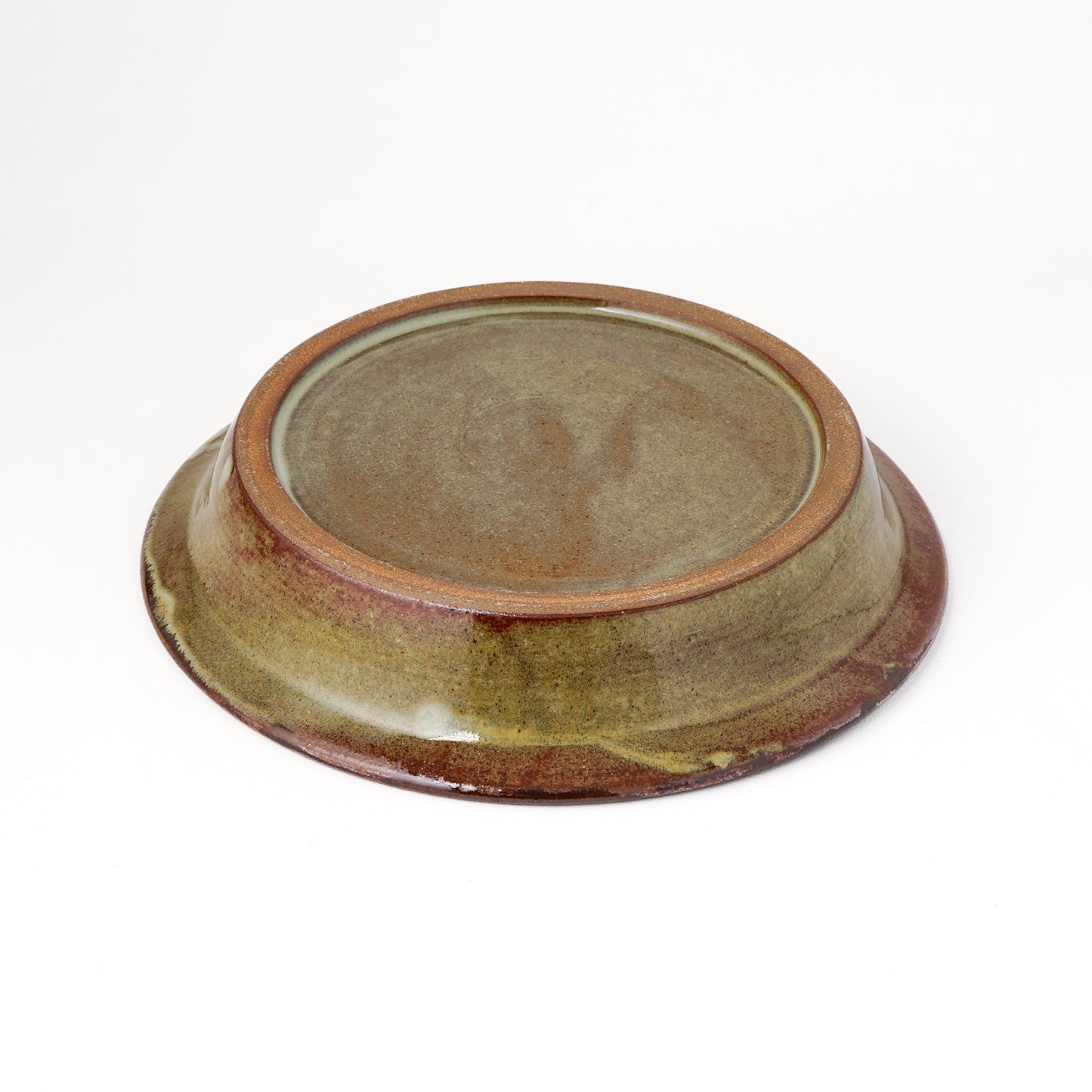 リムプレート 7寸(約21cm) 葉柄 キビ白 B