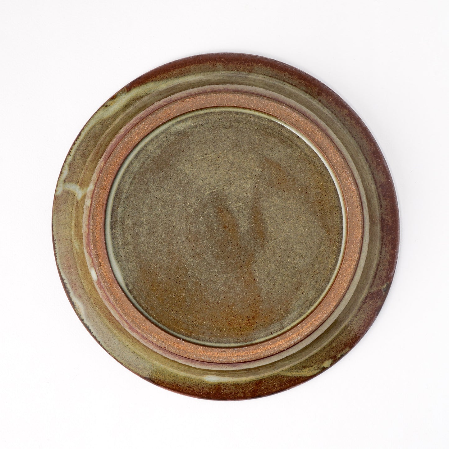 リムプレート 7寸(約21cm) 葉柄 キビ白 B