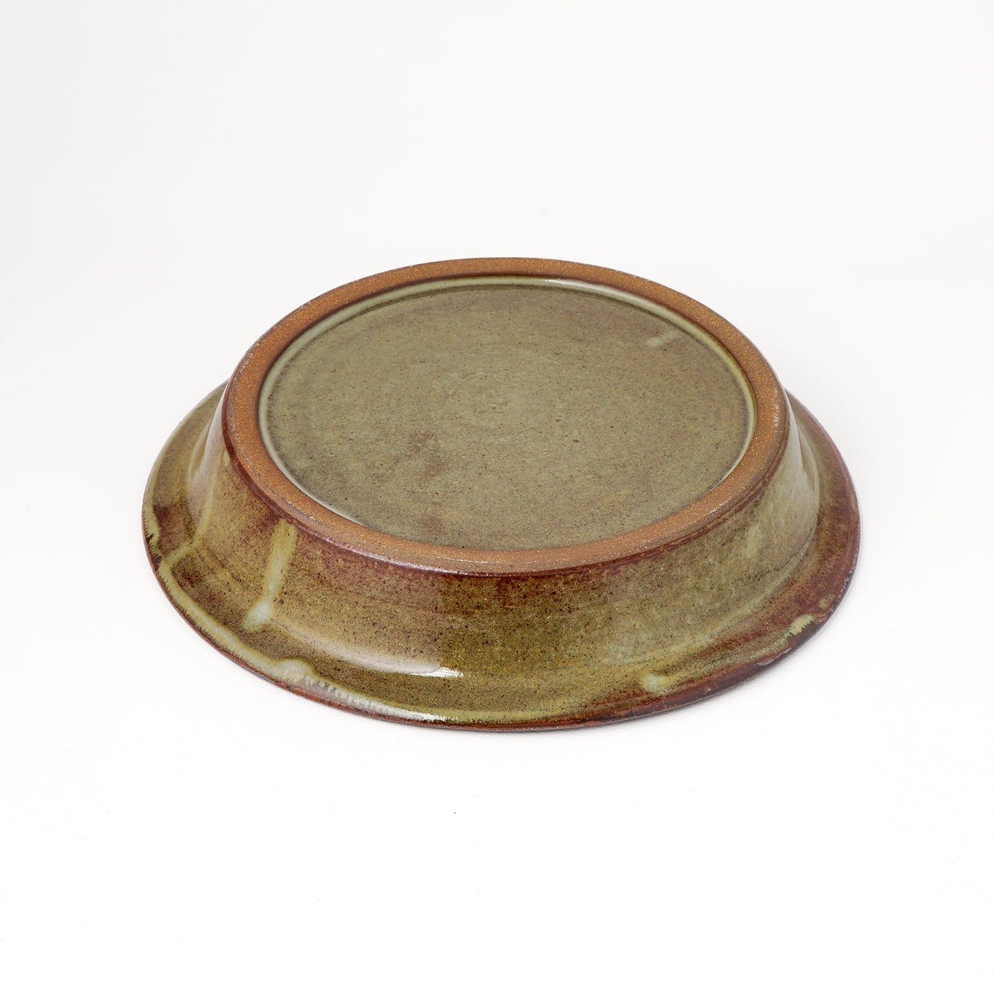 リムプレート 7寸(約21cm) 葉柄 キビ白 C