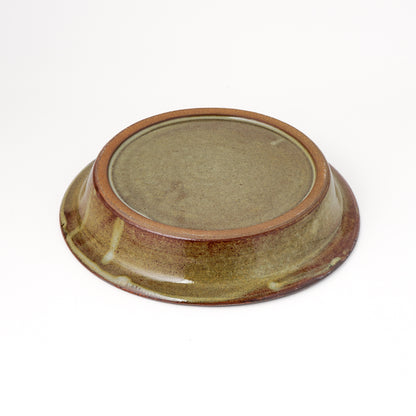 リムプレート 7寸(約21cm) 葉柄 キビ白 C