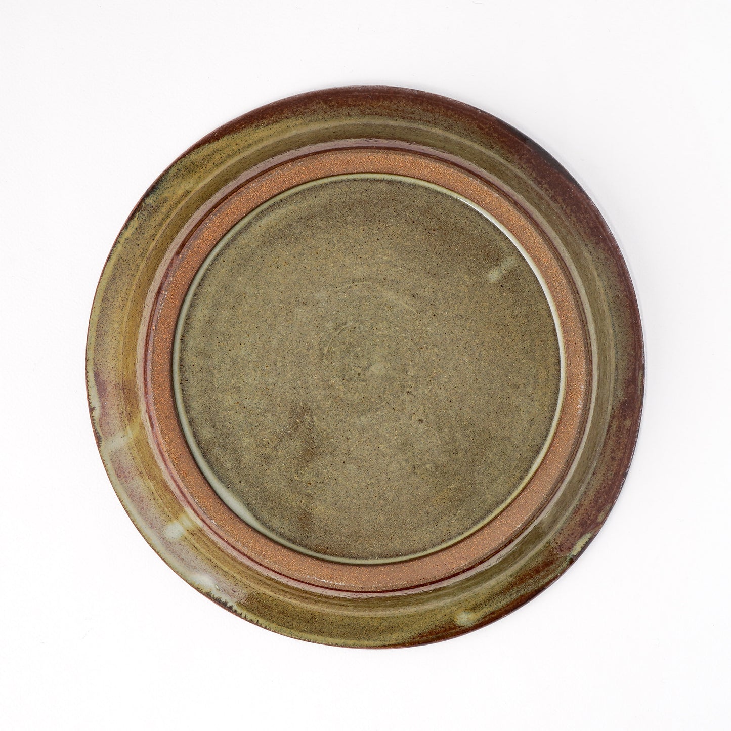 リムプレート 7寸(約21cm) 葉柄 キビ白 C