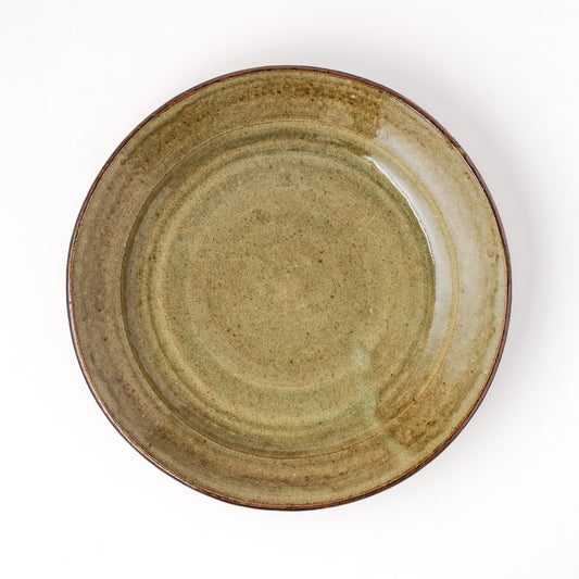 皿 7寸(約21cm) 灰釉 G