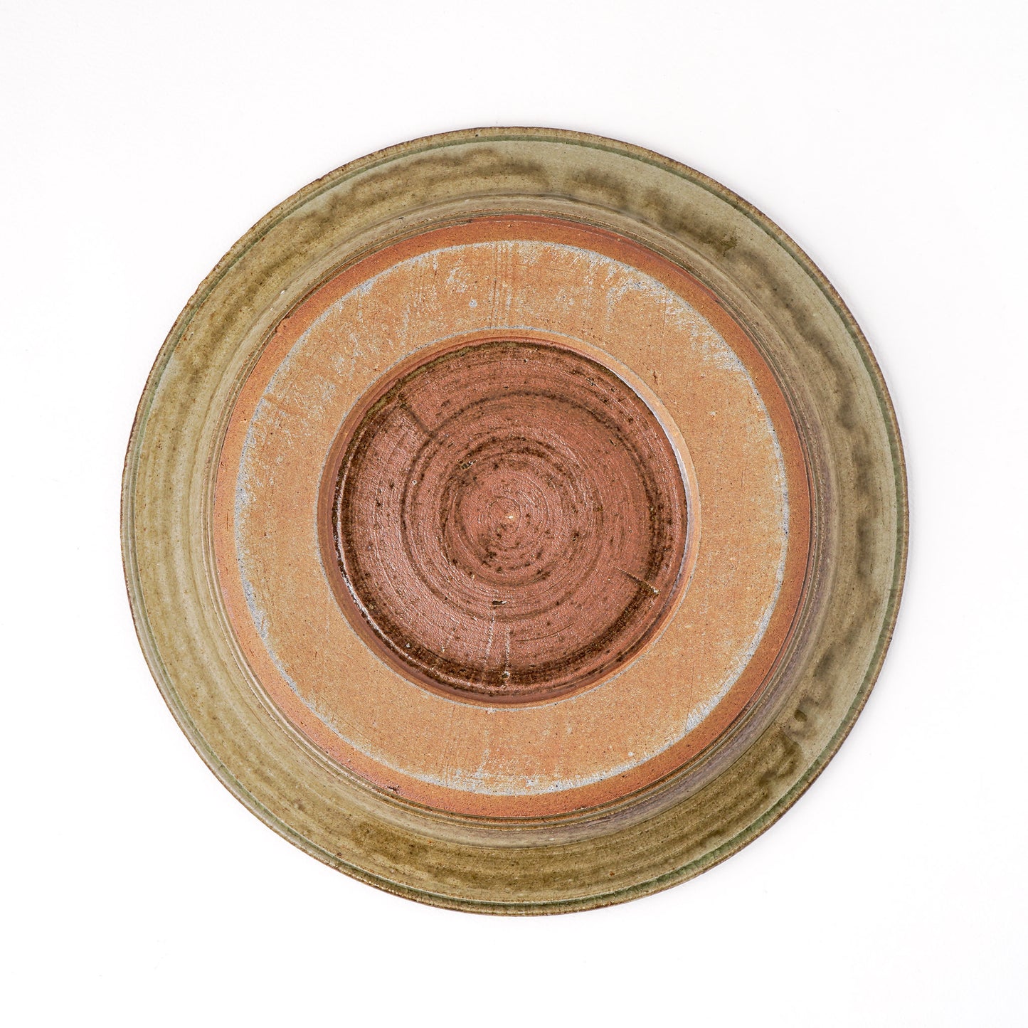 皿 7寸(約21cm) 灰釉 H