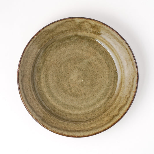 皿 7寸(約21cm) 灰釉 H