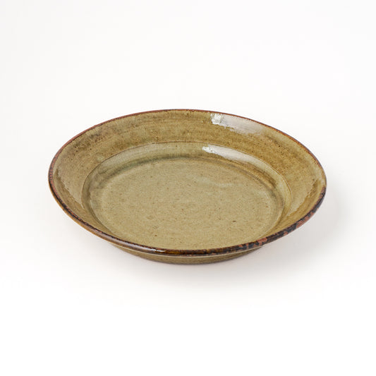 皿 7寸(約21cm) 灰釉 I