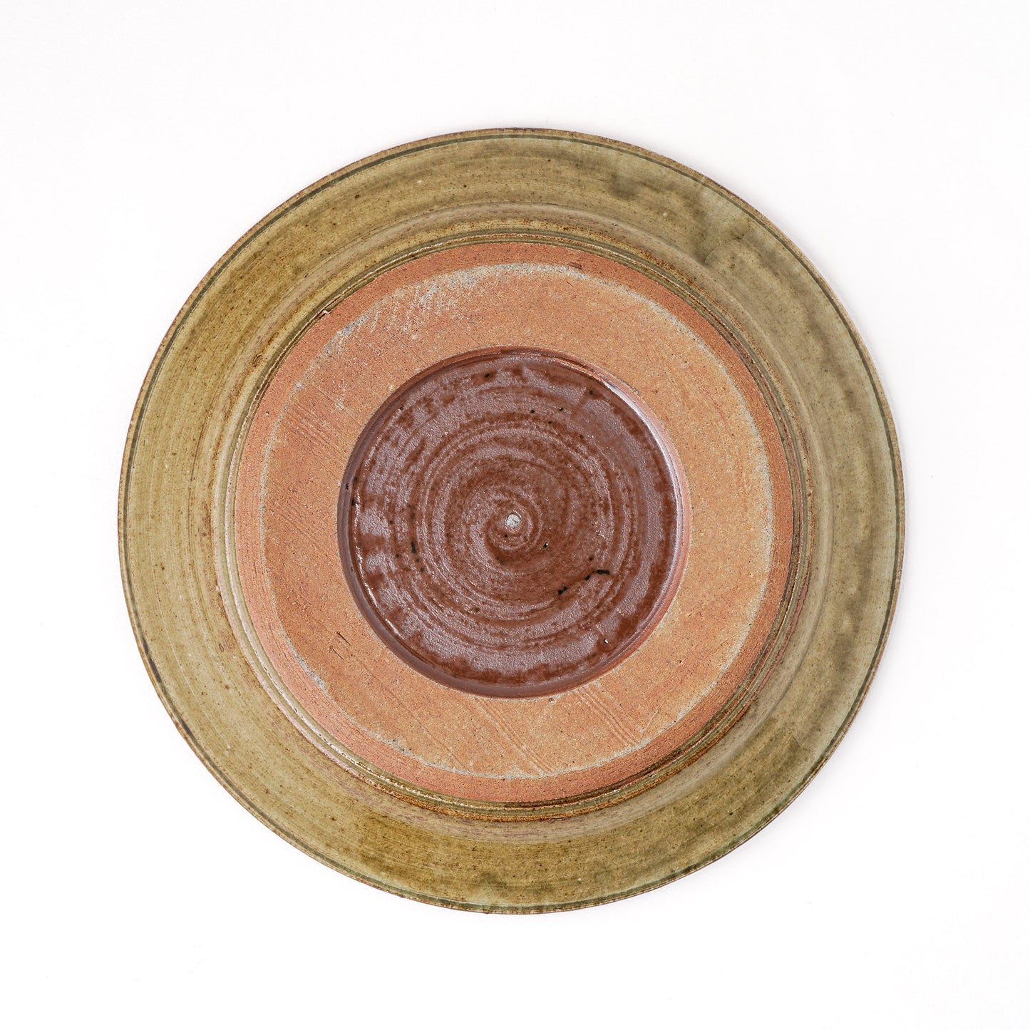 皿 7寸(約21cm) 灰釉 I