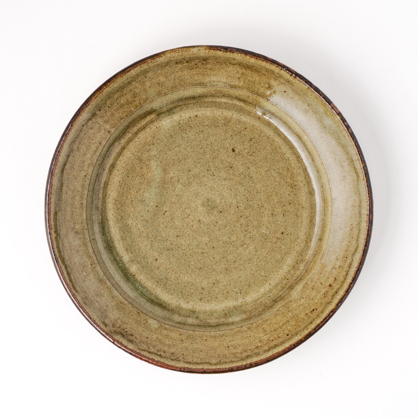 皿 7寸(約21cm) 灰釉 I