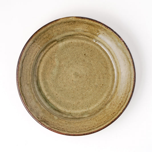 皿 7寸(約21cm) 灰釉 I