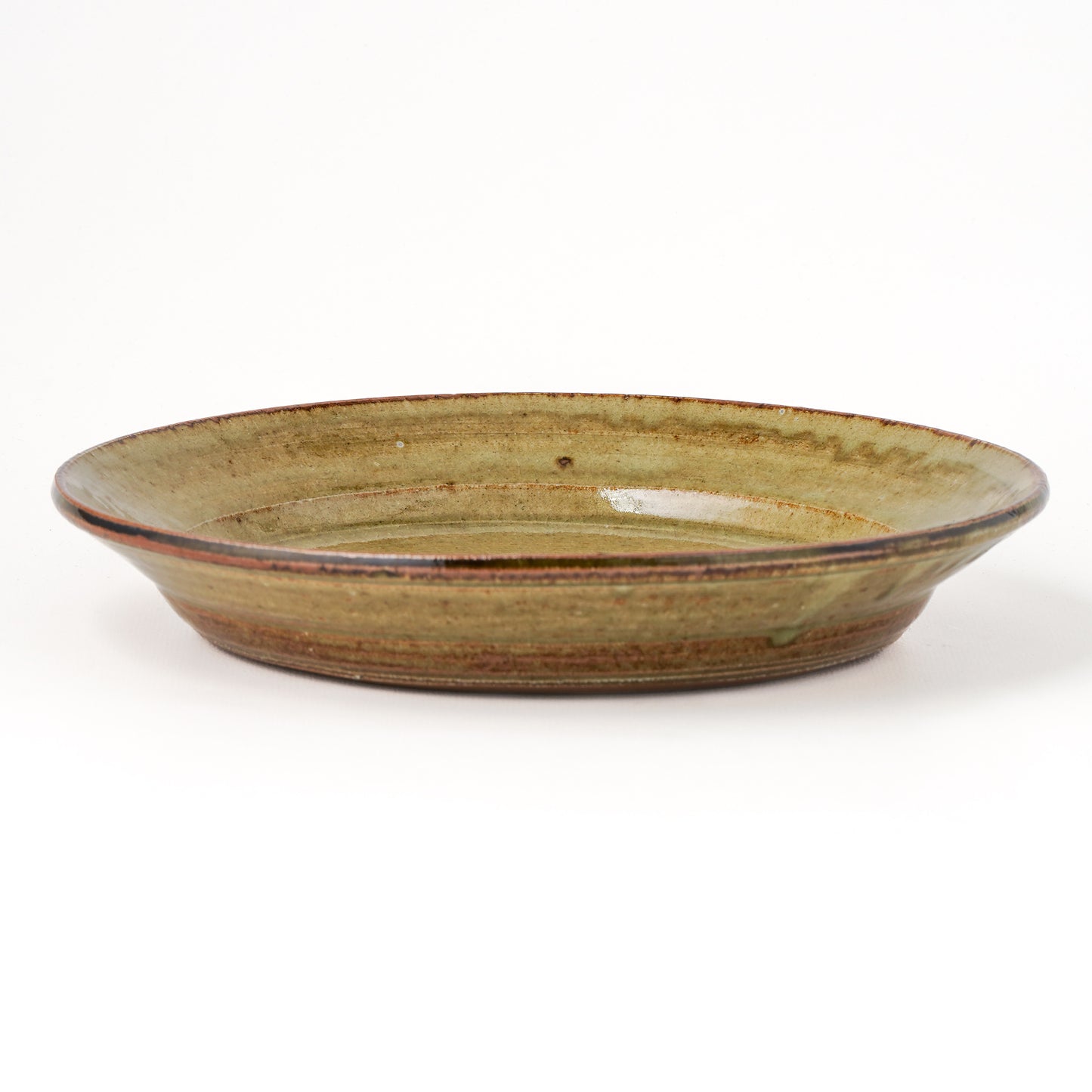 皿 7寸(約21cm) 灰釉 J