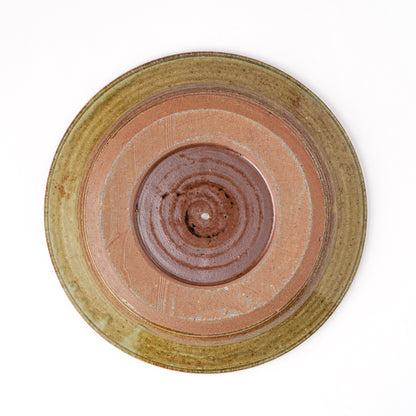 皿 7寸(約21cm) 灰釉 J