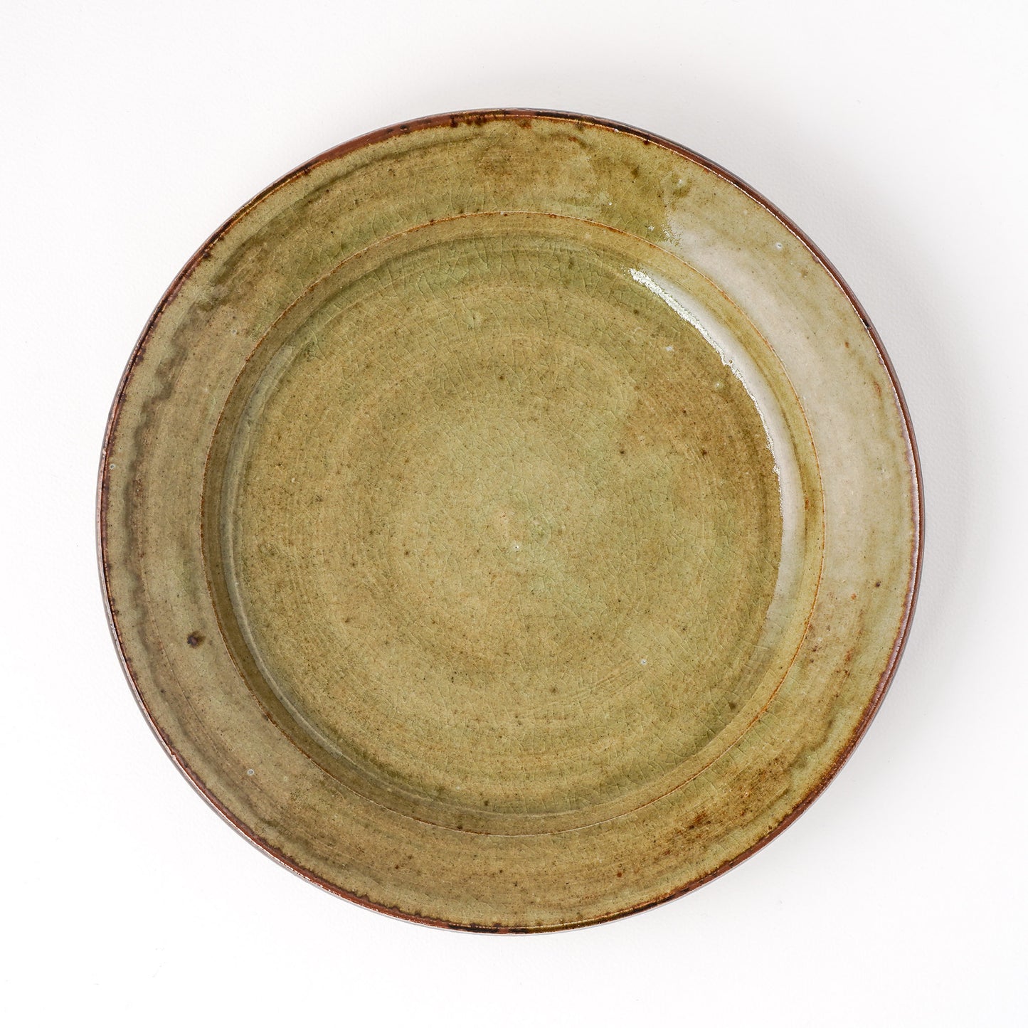 皿 7寸(約21cm) 灰釉 J